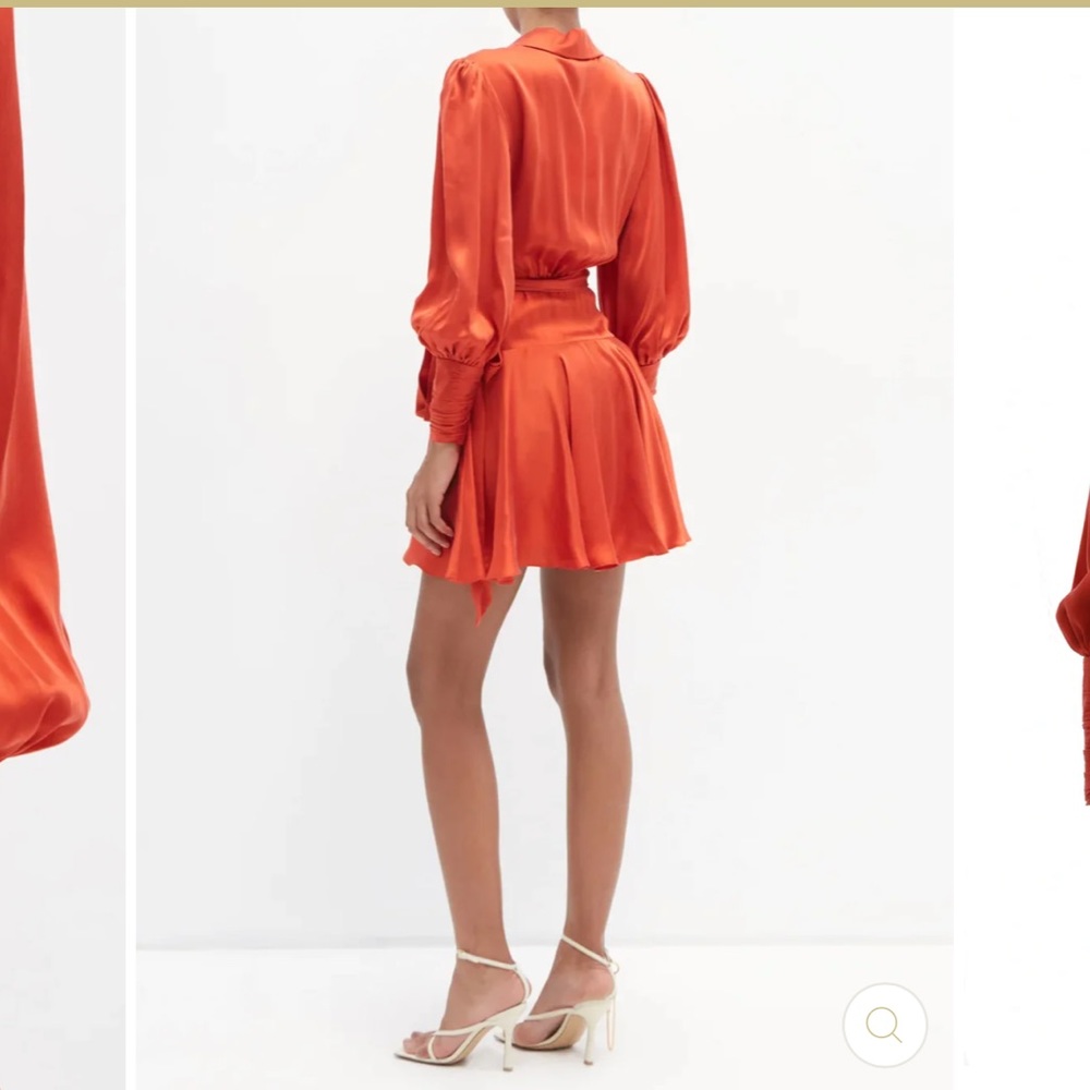 Zimmerman silk wrap mini dress (crimson) - Picture 5 of 6
